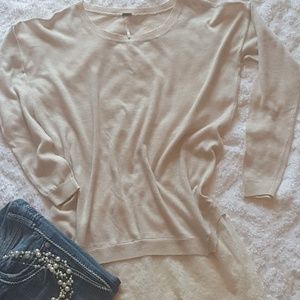 Poof! Lace bottom 3/4 sleeve top